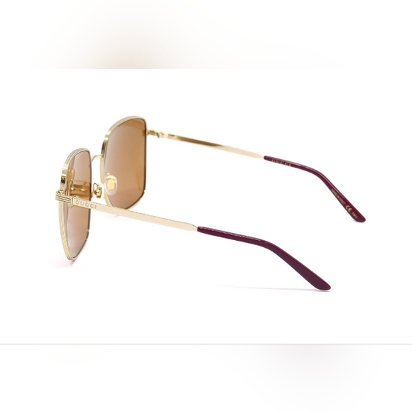 NEW GUCCI SQUARE SUNGLASSES GG0802S 002 GUCCI UNISEX EYEWEAR - Picture 5 of 11